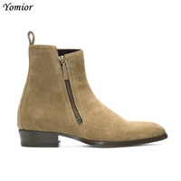 chelsea boots cow leather british style fashion casual high quality men ankle boots 2018 new business travel wedding men boots