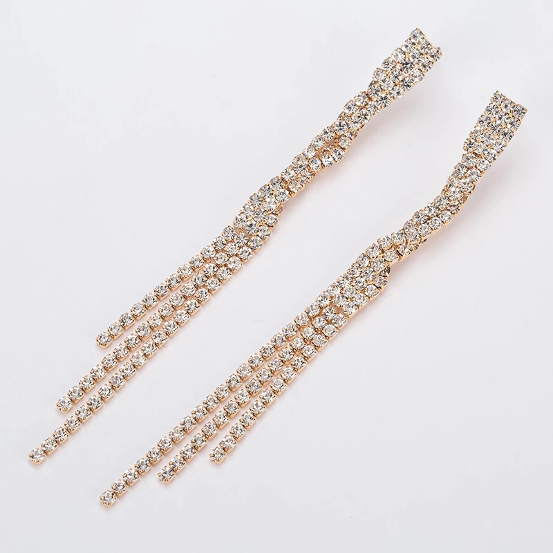 YFJEWE новый стиль золото и серебро цвет длинные висячие серьги для женщин