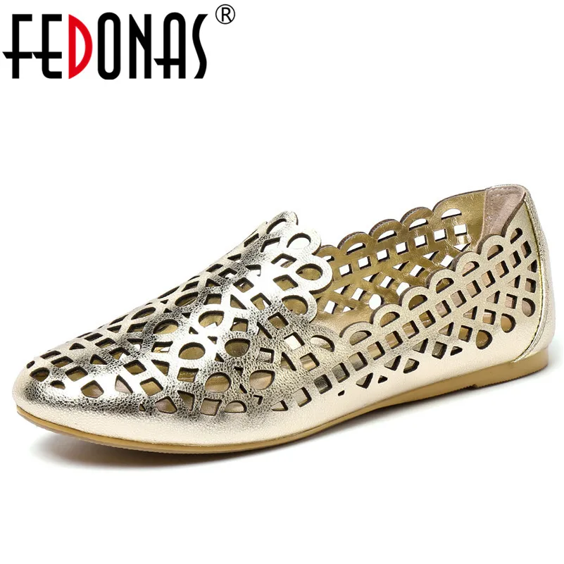 Женские туфли на плоской подошве FEDONAS классические дышащие лоферы лето 2019 | Обувь