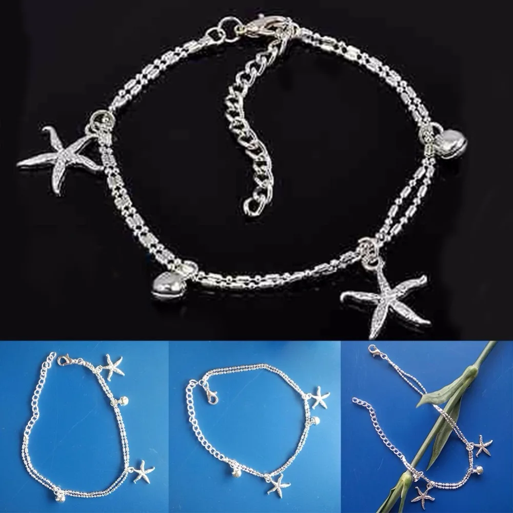 New Design Simple Fashion Style Sliver Starfish Alloy bell Sexy Body Jewelry Women Ankle Accessories | Украшения и аксессуары
