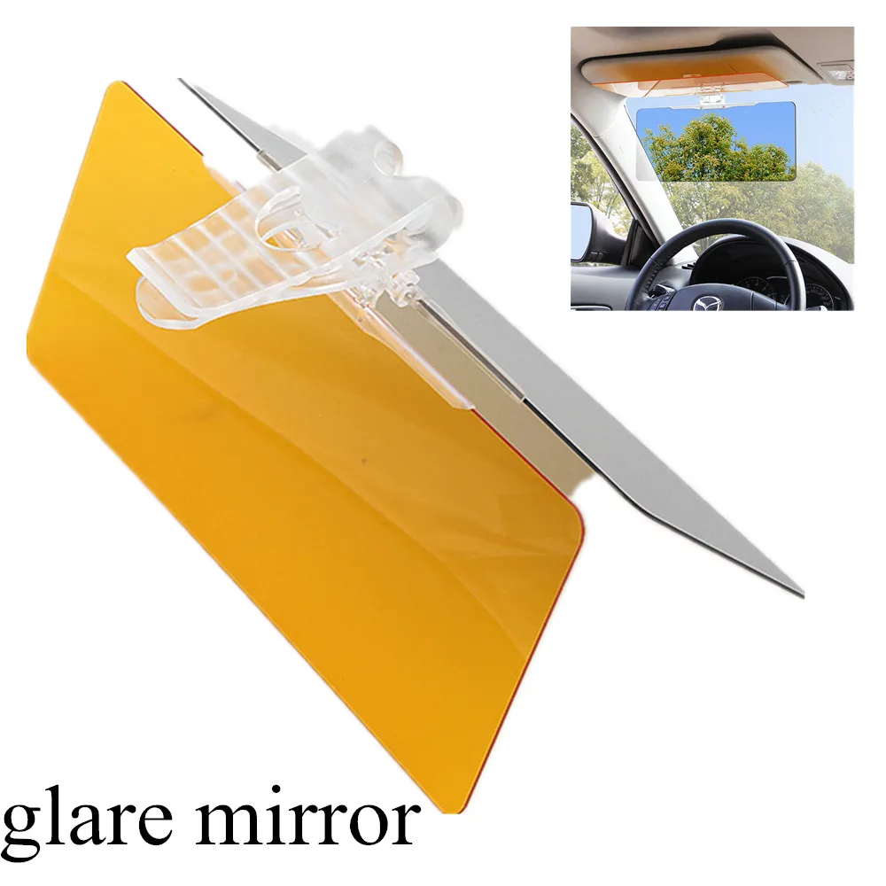 Автомобильный солнцезащитный противоослепляющий зеркальный 2 в 1