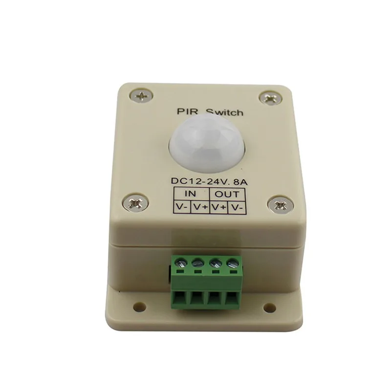 DC12 24V диммер 8А инфракрасный датчик движения из PIR переключатель человеческого