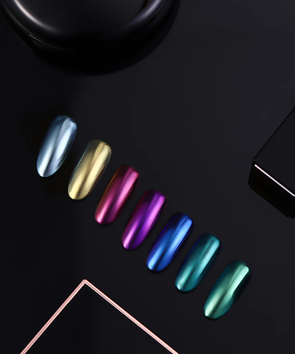 Хромированный жемчужный порошок из скорлупы для ногтей Блестящий стойкий