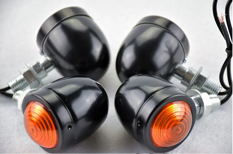 Бесплатная доставка 4x черный сигнал поворота мотоцикла для чоппера Bobber Cafe racer |