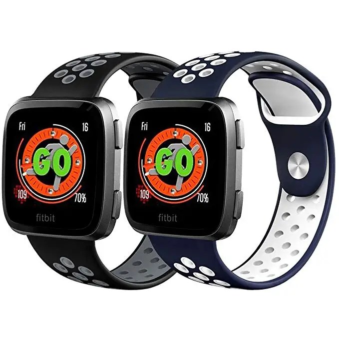 3 2 шт. полосы для fitbit versa ремешок спортивный силиконовый ремешок на руку сменный Браслет ремешок для ремня для fitbit versa band - Цвет: 3