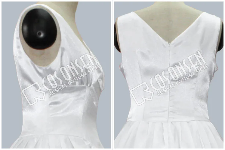

COSPLAYONSEN Saint Seiya The Lost Canvas Sasha(Athena) Cosplay Costume White Dress Any Size