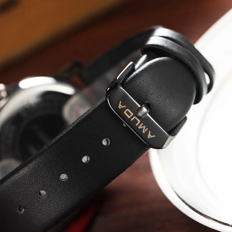 Amuda Топ Роскошные Алмаз бренд кожаный ремешок Повседневное кварцевые спортивные