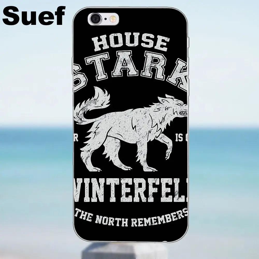 Suef House Stark Got мягкий чехол для телефона iPhone X 4 4S 5 5S 5C SE 6 6S 7 8 Plus Samsung Galaxy A3 A5 J1 J3 J5 J7 2016