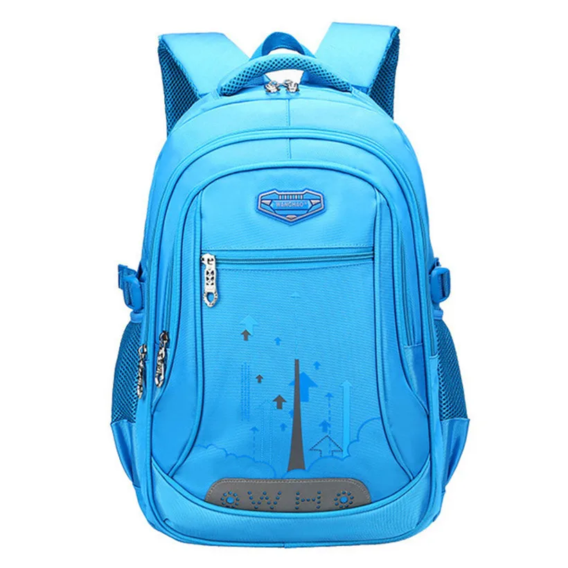 sky blue Детские школьные сумки для подростков мальчиков и девочек, Большой Вместительный Школьный рюкзак, водонепроницаемый ранец, Детская сумка для книг, школьная сумка mochila - Цвет: sky blue