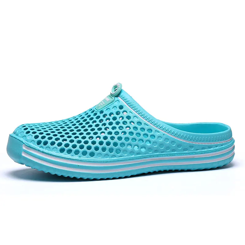 Light BLUE Sandalias Hombre реального мужской Eva обувь Cave Для Мужчин's сабо тапочки высокое качество дышащая Сабо Для мужчин s сандалии Erkek - Цвет: Light BLUE