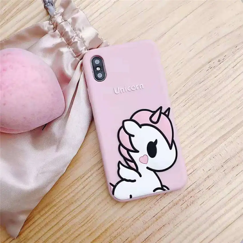 Чехлы на заднюю панель для iPhone XR XS MAX 7 8 6s Plus Capa Coque Fundas милые розовые чехлы