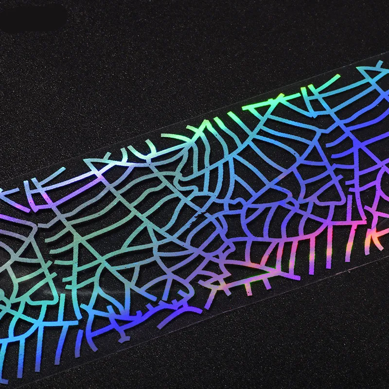 1 рулон 4*100 см 3D наклейки для ногтей голографическая Лазерная Фольга для ногтей ретро геометрическая Цветочная серебряная звезда для дизайна ногтей