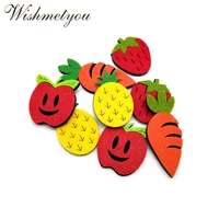 wishmetyou 10pcs fruit free cutting felts for kids diy home room crafts handmade children kindergarten decor stickers cute felts