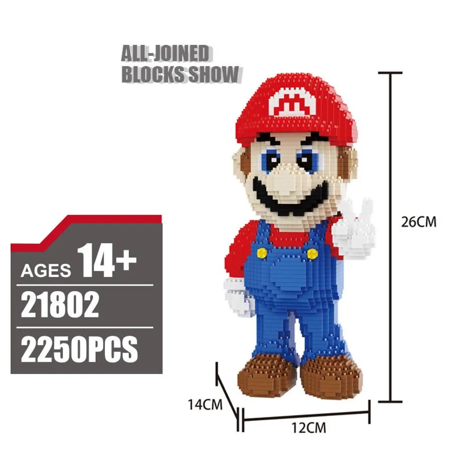 Kitty Сборные Мультяшные фигурки Super Marioed Модели Строительные блоки, игрушки развивающие модели Кирпичи игрушки для детей Подарки - Цвет: Kitty
