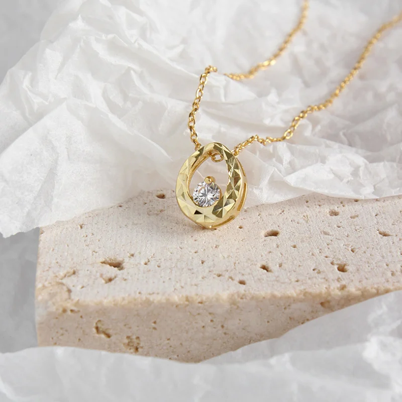 Ожерелье женское из серебра 925 пробы с вырезами в виде капли воды|Ожерелья| |