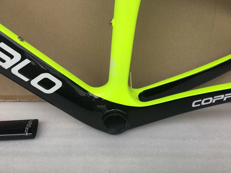 Fluo желтый карбоновая рама для шоссейного велосипеда 47 50 53 55 57 см P03 Глянцевая карбоновая рама для шоссейных гонок 6 цветов велосипедные рамы