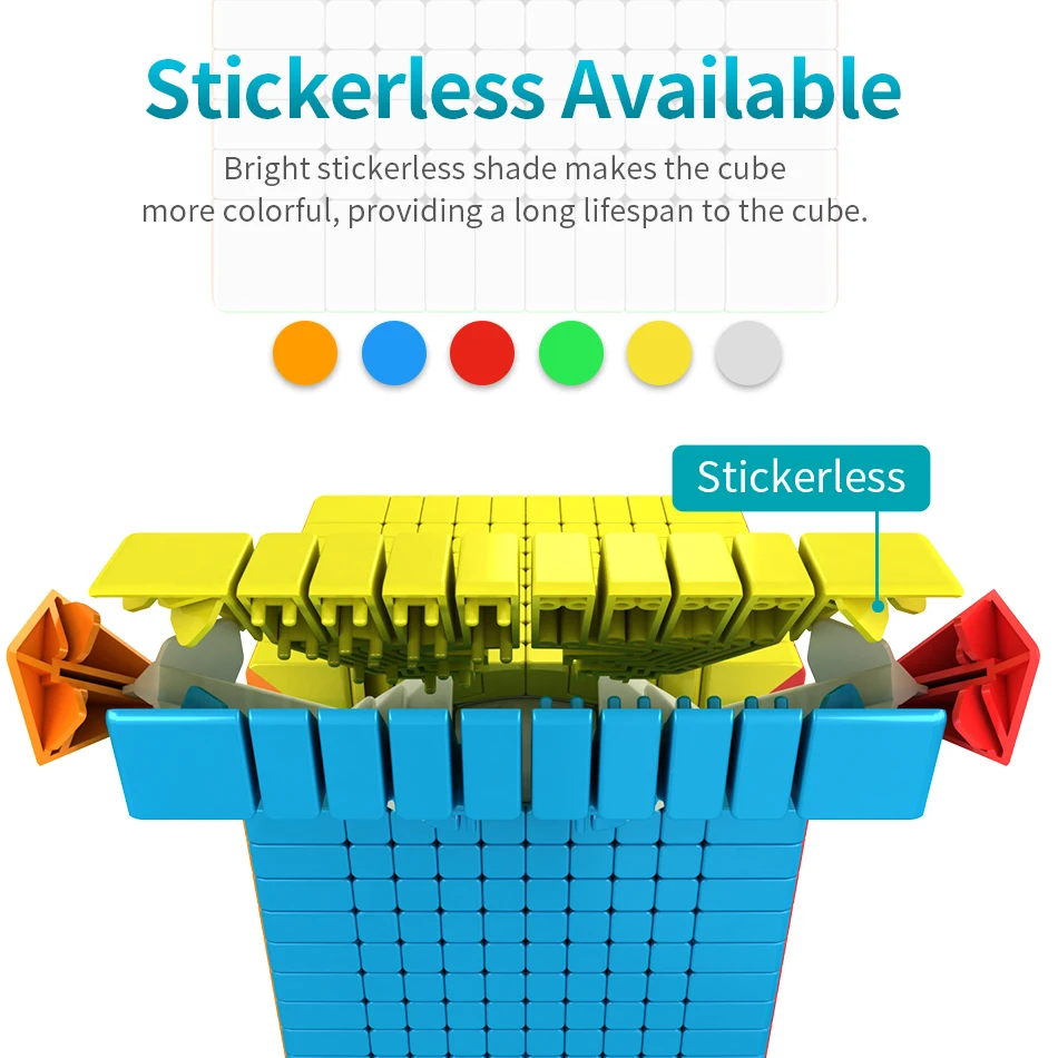 MOYU Meilong Stickerless 10*10*10 магические кубики профессиональная скоростная головоломка