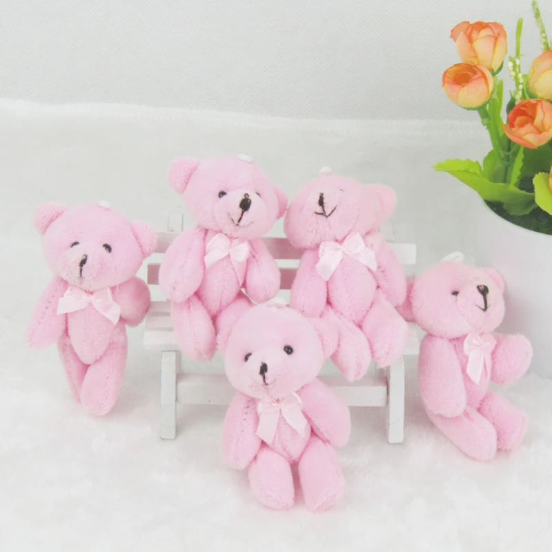 50 шт./лот плюшевые мини-игрушки Ted Bear 8 см розовые мишки тедди плюшевая подвеска
