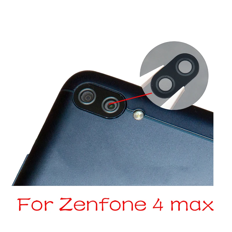 Для Asus Zenfone 4 MAX ZC520KL 5 2 дюйма ZC554KL стеклянный объектив задней камеры на клейкой