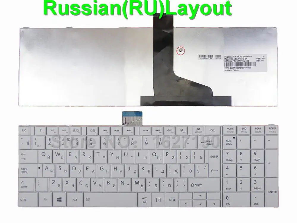 RU/Русская клавиатура для замены ноутбука TOSHIBA C850 белый большой вход Win8|for toshiba|russian