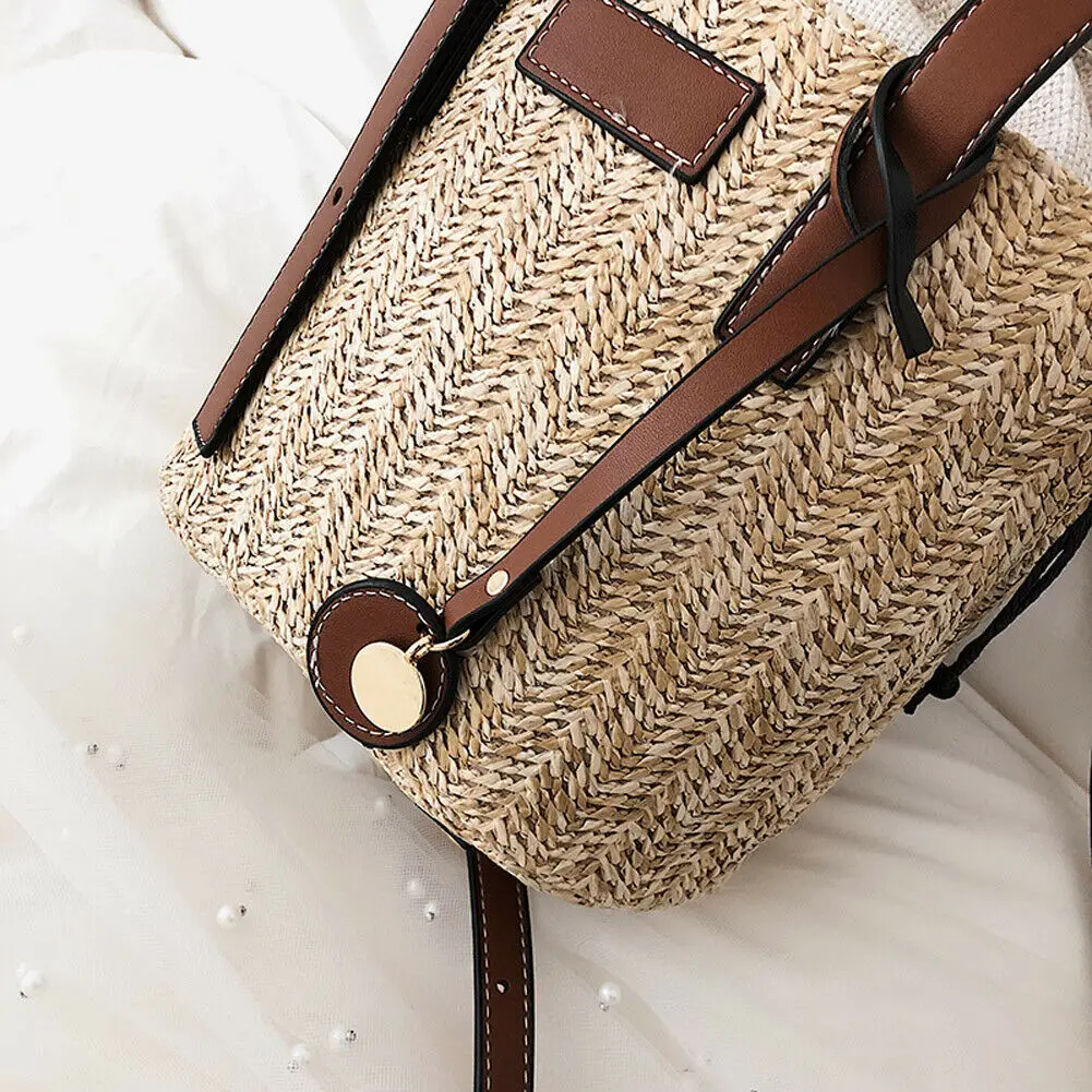 Bags For Women 2pcs Straw Bag Clutch Handwoven Rattan Handbags Knitted Crossbody Tote Bolsos Mujer De Marca Famosa 2019 | Багаж и сумки