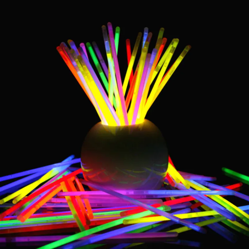 50 шт./лот разноцветные светящиеся палочки товары для вечерние флуоресцентные