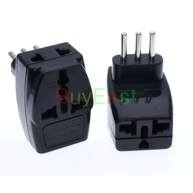 2 X Italian Uruguay Travel Plug Adapter Type L 3 Way Multi Port Outlet Convert GE/US/AU/UK/EU World AC100~250V 10A White | Обустройство