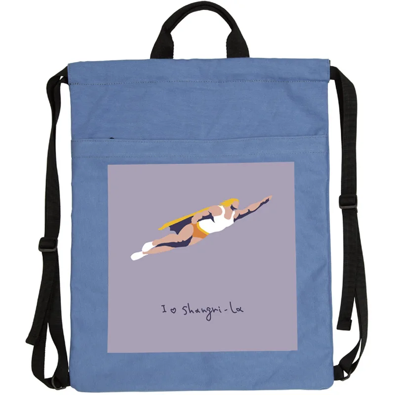 Женский тканевый рюкзак Большой Вместительный легкий с мультипликационным