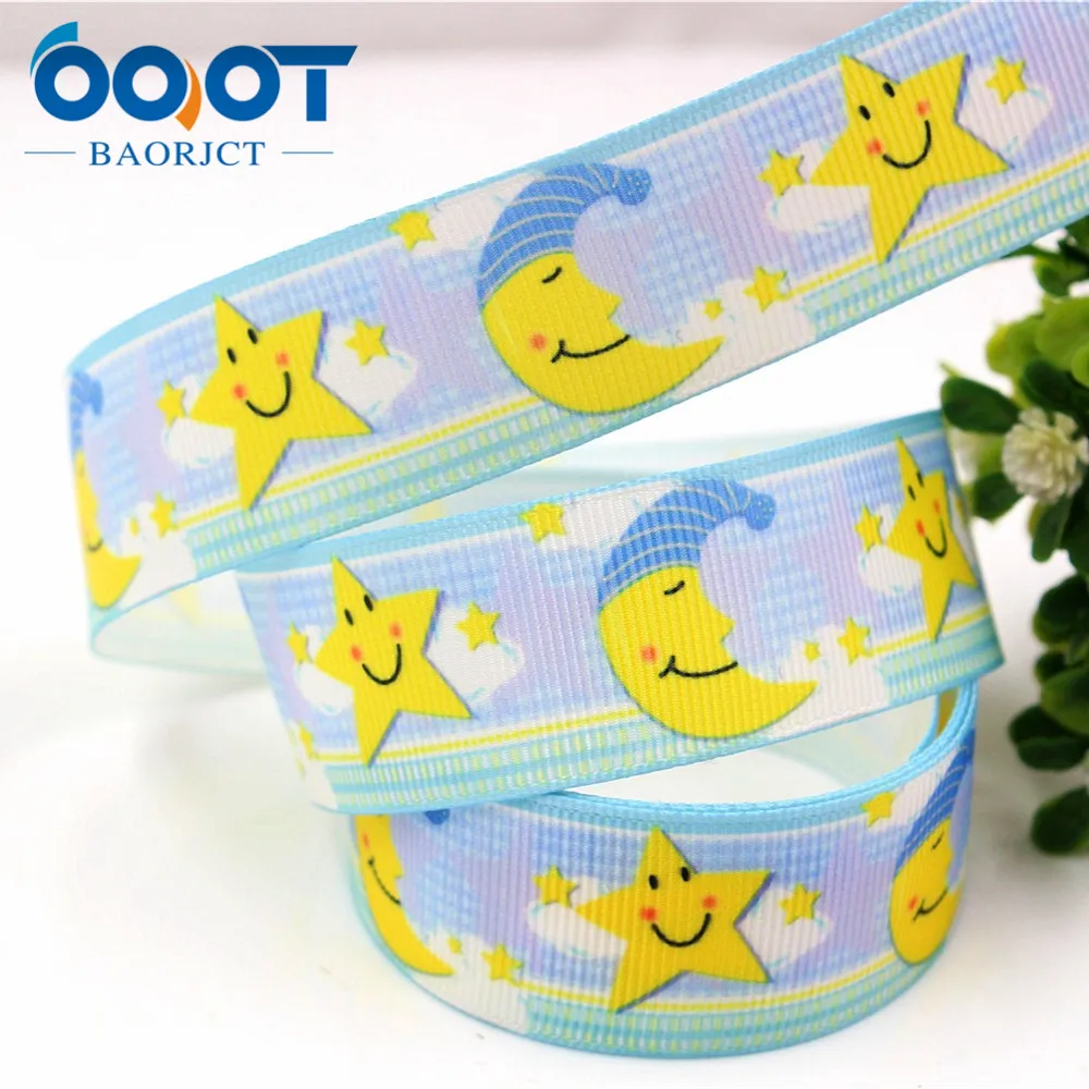 OOOT BAORJCT 176035 25mm 10yard Cartoon Ribbons Thermal transfer Printed grosgrain Wedding Accessories DIY handmade material | Дом и сад
