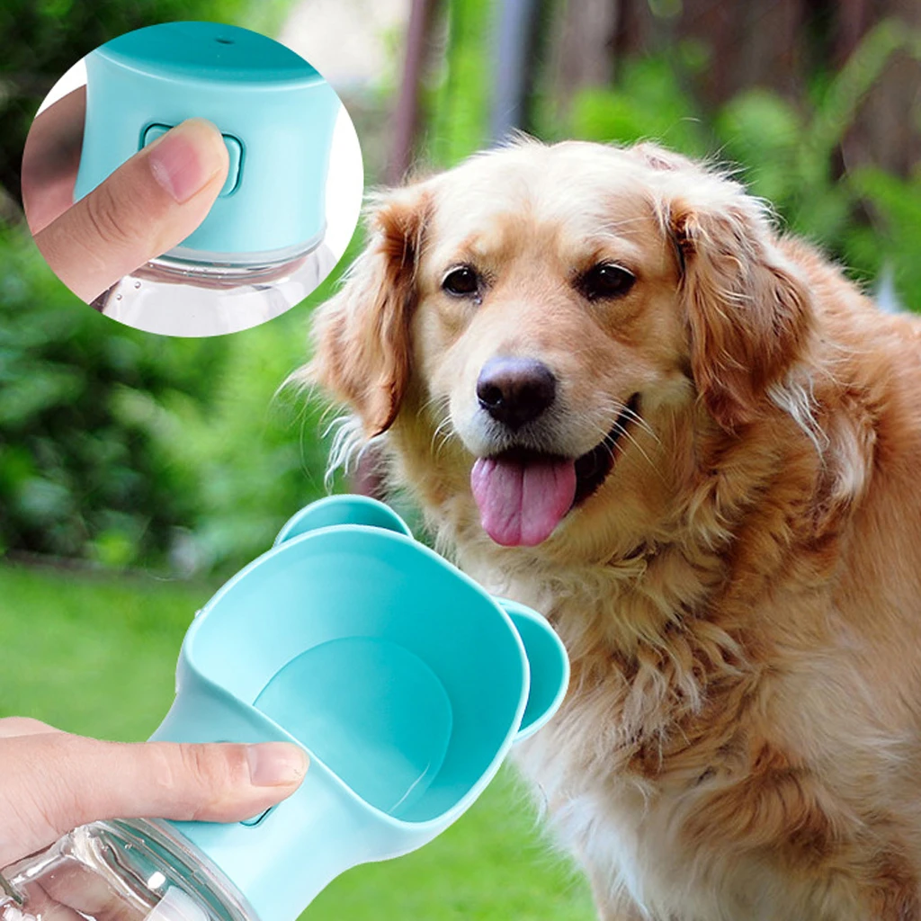 Мультяшная портативная бутылка для воды в форме собаки сохраняет воду питомца