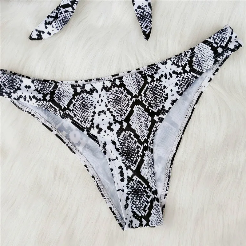 Bikinx микро змеиный принт купальный костюм узел купальник с высокими плавками для