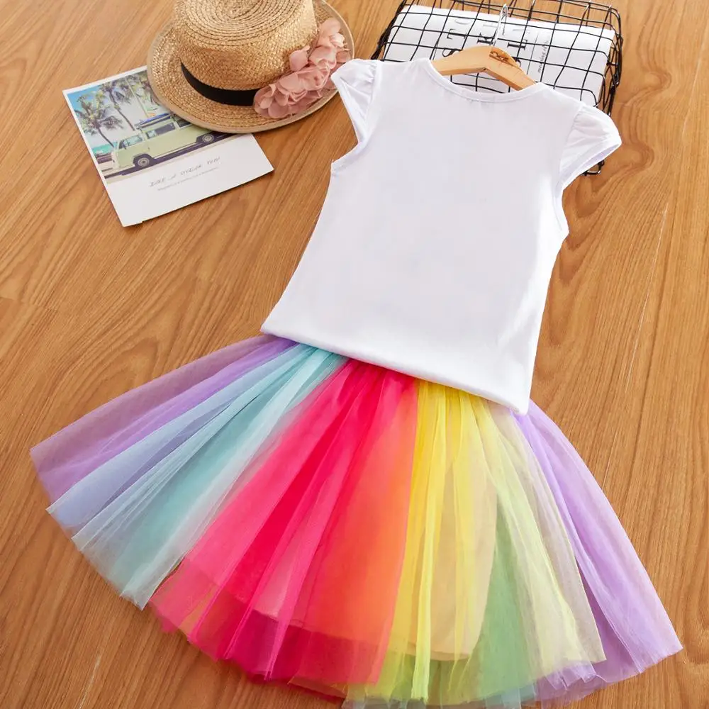 Girls Fancy New Design Unicorn Dress Girl Princess Rainbow Party Summer Kids Easter Costume Dress3-8Y | Детская одежда и обувь