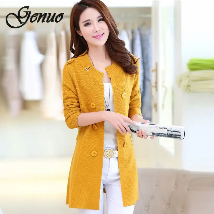 Женский трикотажный кардиган повседневный длинный теплый на осень и весну 2019 |