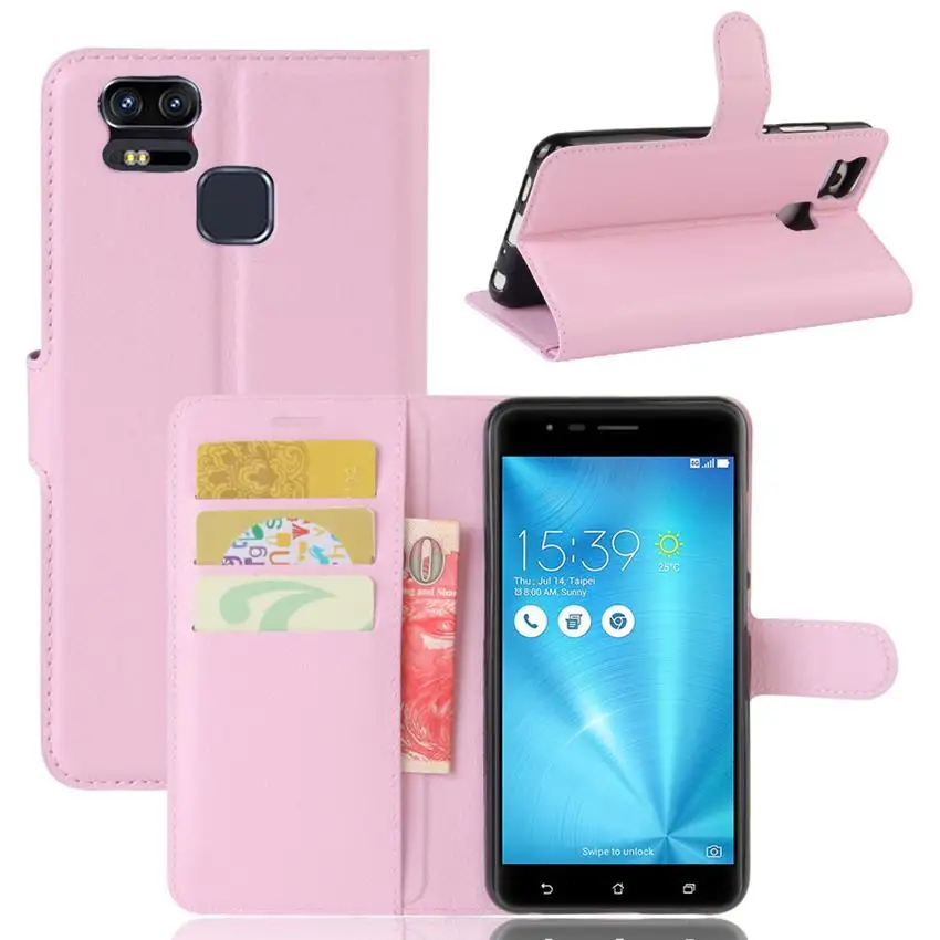 Роскошный чехол s для Asus Zenfone 3 Zoom ZE553KL, кошелек из искусственной кожи, чехол для телефона, чехол s для Asus ZE553KL, чехол, откидная задняя крышка