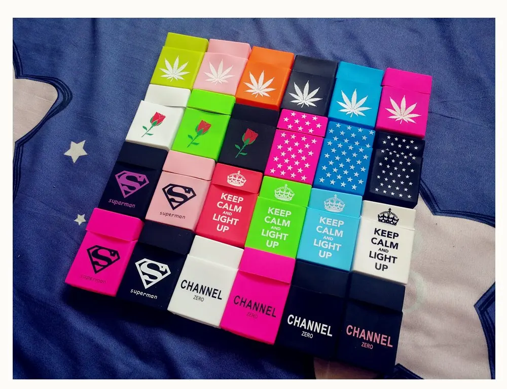 Женский чехол для сигарет вмещает 20 пачек с канадским флагом Дамский канал роза