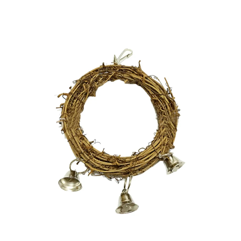 1 шт. переносная коричневая игрушка для хомяка из натурального ротанга птица