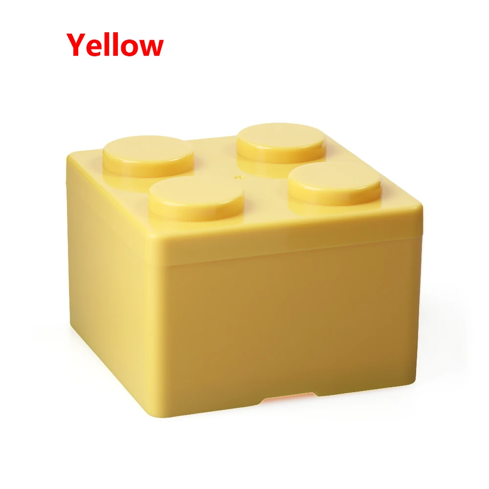 S Yellow Деревянный ящик для хранения Vanzlife строительные блоки формы пластиковые экономии пространства коробка наложенный Настольный удобный офисный Декор для дома - Цвет: S Yellow