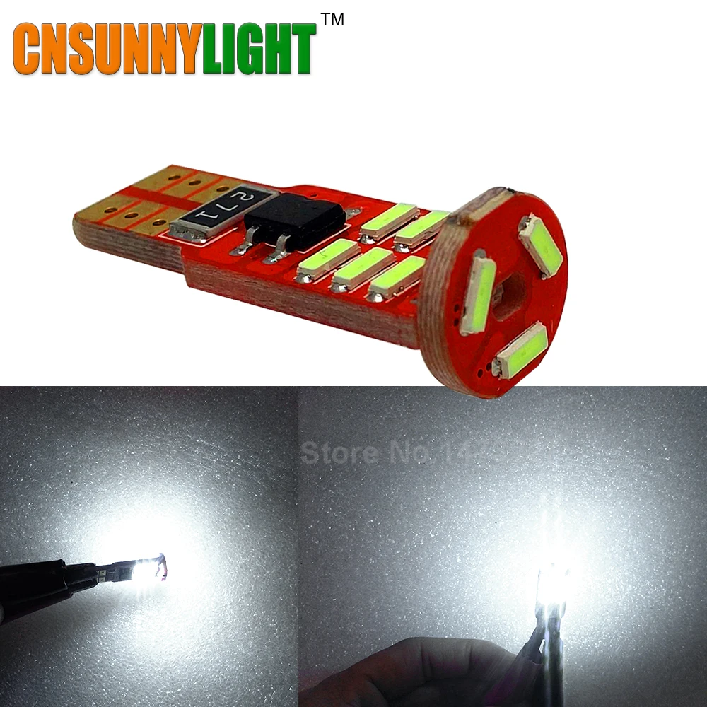 CNSUNNYLIGHT Canbus T10 W5W 4014 15SMD SMD светодиодсветодиодный лампа высокой мощности для
