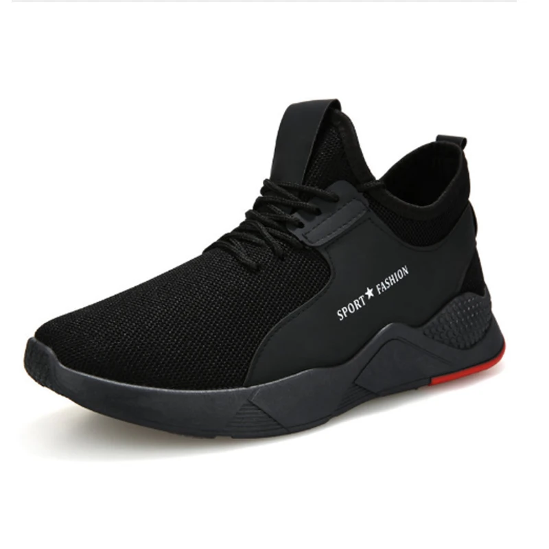 Кроссовки мужские сетчатые на шнуровке Вулканизированная подошва дышащие