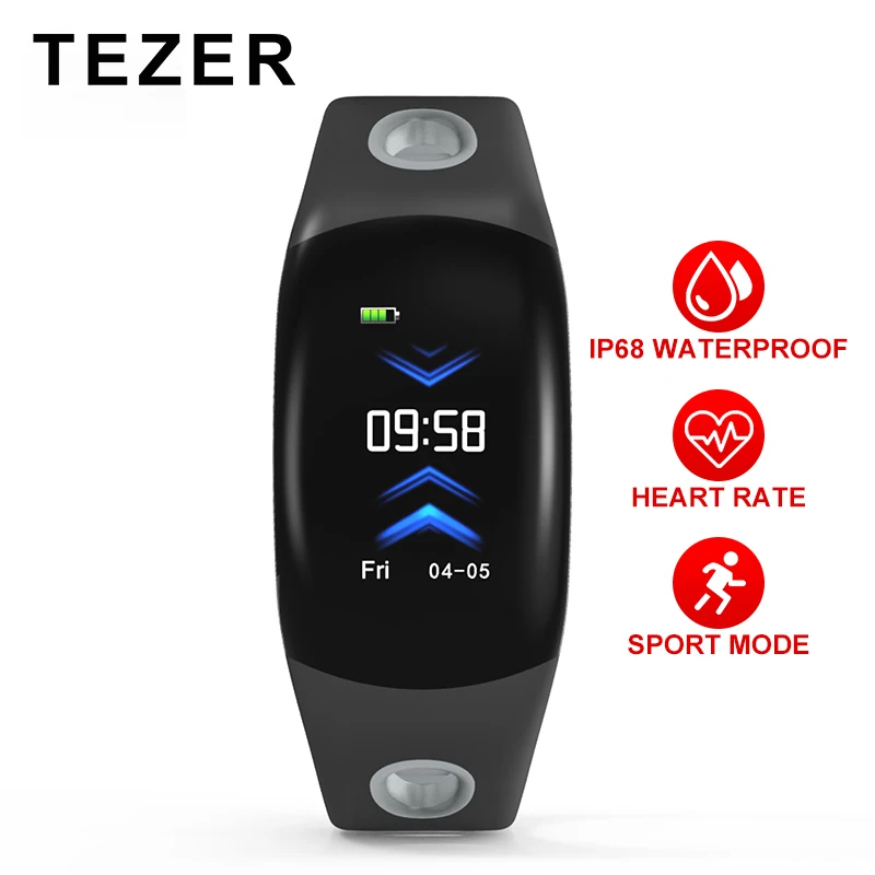 TEZER DM11 3D динамический UI смарт-браслет ips цветной экран Bluetooth браслет IP68 водонепроницаемый браслет пульсометр фитнес-трекер