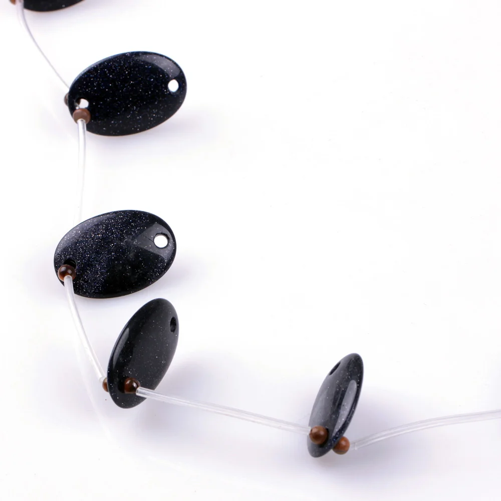 Jack crystal white oval smooth jewelry DIY accessories Stone crafts colorful length of 400 mm |