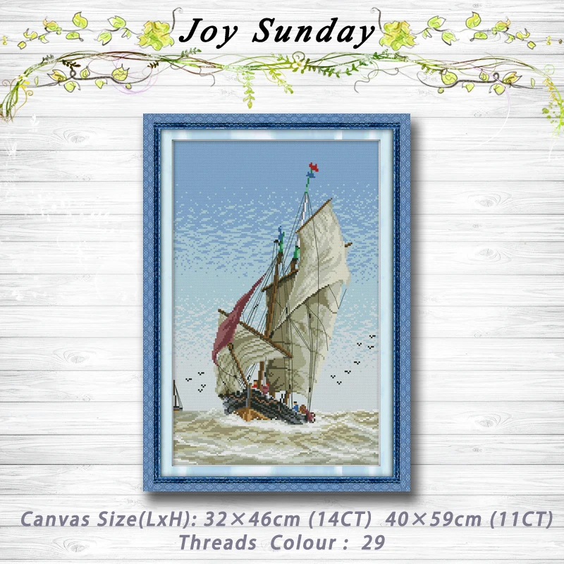 Brave the wind and waves живопись dmc 14CT 11CT Счетный Набор для вышивки крестиком набор