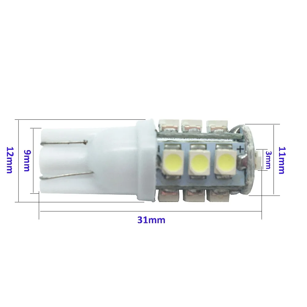 YSY 500 шт. T10 1210 13 SMD 194 168 W5W светодиодный светильник белый авто интерьер светодиодная