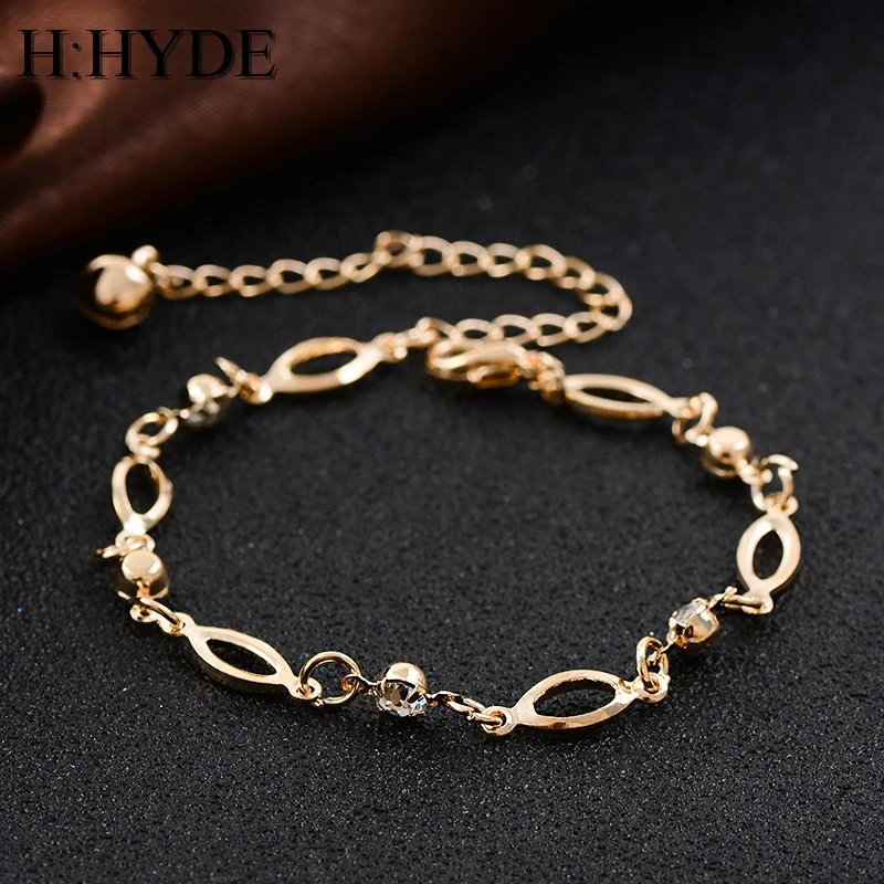 Брендовые ювелирные изделия H:HYDE высококачественные браслеты на ногу золотого