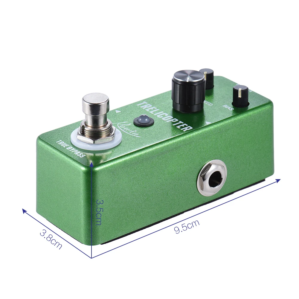 Мини педаль для гитарных эффектов Tremolo корпус из алюминиевого сплава музыкальных