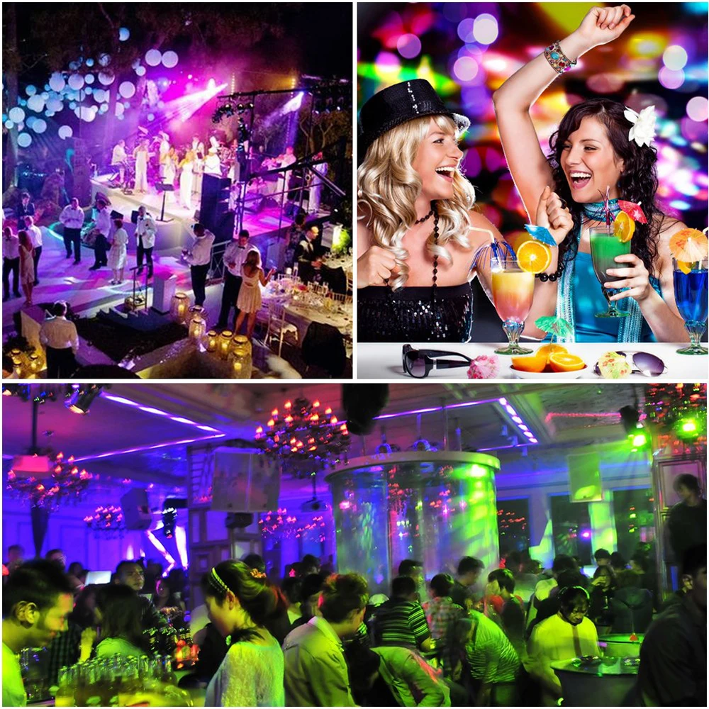 

6W 6Colors LED Crystal Magic Ball Stage Light Sound Activated Rotating Disco Party Christmas Laser Projector Lights Strobe Light