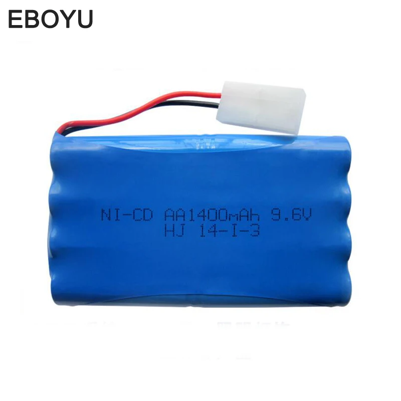 EBOYU 9 6 V 1400mAh Ni cd перезаряжаемая батарея AA набор KET 2P разъем для радиоуправляемого
