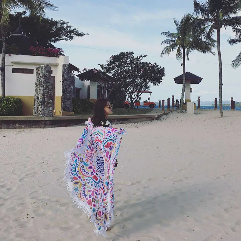 Круговой 2017 европейские и американские популярные новые пляжные шали|european and