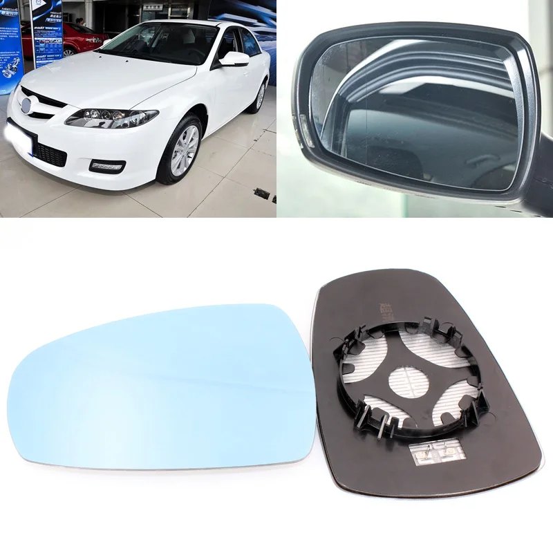 

For Mazda 6 2003-2016 Side View Door Mirror Blue Glass With Base Heated 1 Pair