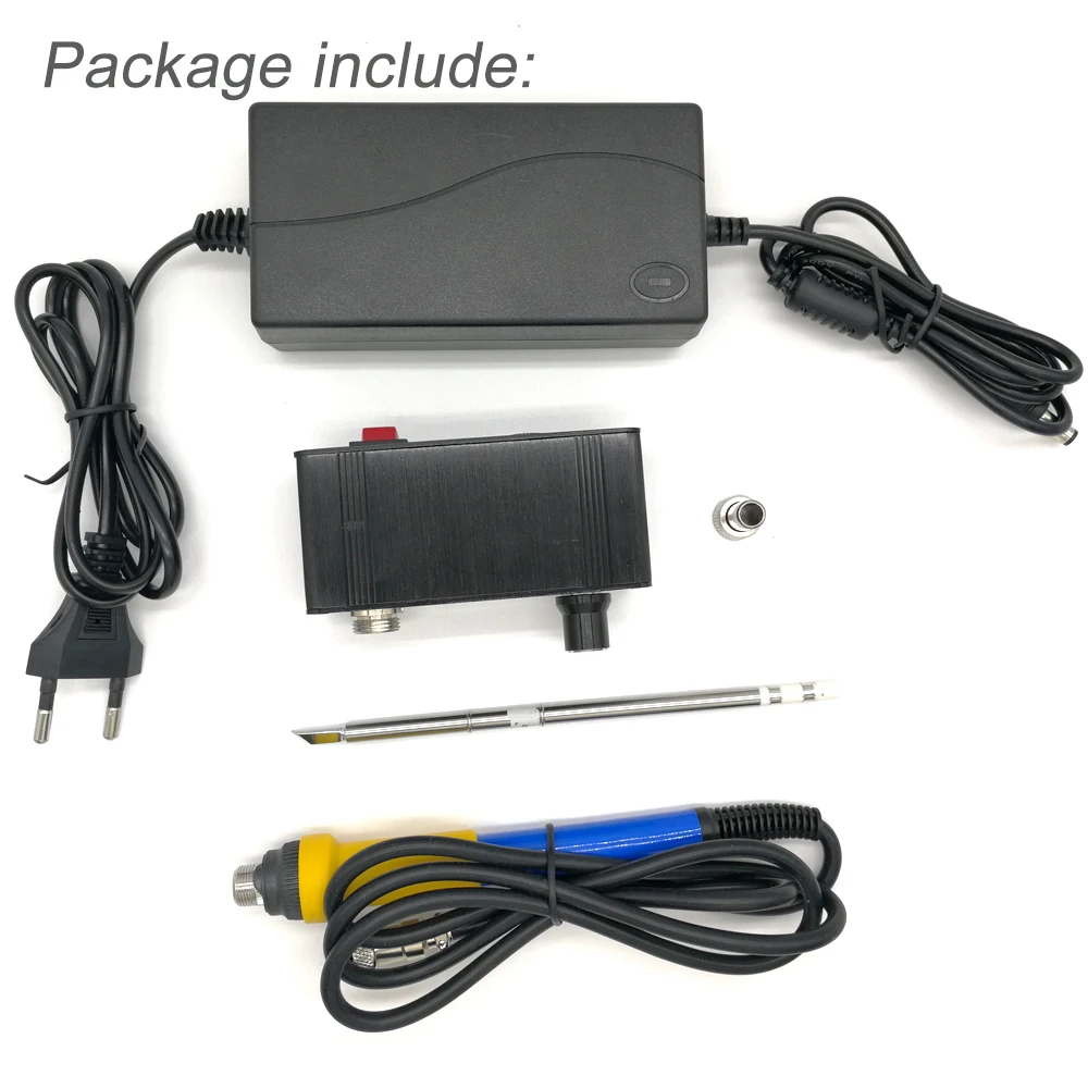 Паяльная мини станция Quicko с адаптером EU паяльная металлическим наконечником T12 24